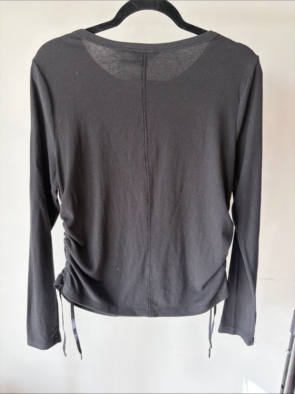 JoyLab Ribbed Long Sleeve with Side Ruched Drawstring - Picture 2 of 3